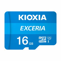 Kioxia Exceria, 16 Go, MicroSDHC, Classe 10, UHS-I, 100 Mo/s, Class 1 (U1)