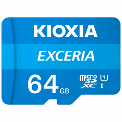 Kioxia Exceria, 64 Go, MicroSDXC, Classe 10, UHS-I, 100 Mo/s, Class 1 (U1)
