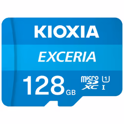 Kioxia Exceria, 128 Go, MicroSDXC, Classe 10, UHS-I, 100 Mo/s, Class 1 (U1)