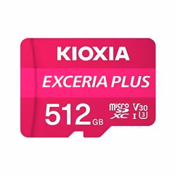 Kioxia LMPL1M512GG2, 512 Go, MicroSDHC, Classe 10, UHS-I, 100 Mo/s, 85 Mo/s