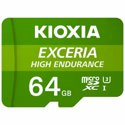 Kioxia Exceria High Endurance, 64 Go, MicroSDXC, Classe 10, UHS-I, 65 Mo/s, 100 Mo/s