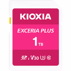 Kioxia EXCERIA PLUS 1 TB, 1 To, SD, Classe 10, UHS-I, 100 Mo/s, 85 Mo/s