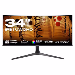 Ecran PC Incurvé - JAPANNEXT - 34 - IPS - UWQHD (3440x1440) - JN-IPSC34UWQHDR-C65W-H