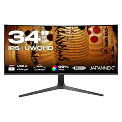 Ecran PC Incurvé - JAPANNEXT - 34 - IPS - UWQHD (3440x1440) - JN-IPSC34UWQHDR-C65W-H