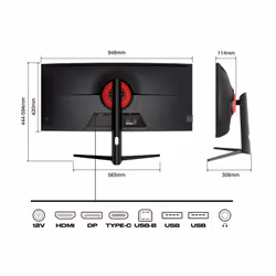 JAPANNEXT JN-5X40 écran plat de PC 39.7" Quad HD LCD Noir - Vue supplémentaire 4
