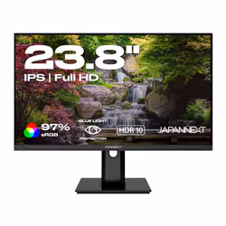 JAPANNEXT JN-IPS2382FHDR-HSP, 61 cm (24"), 1920 x 1080 pixels, Full HD, LCD, 14 ms, Noir