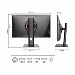 JAPANNEXT JN-27IPS165WQHDR-HSP écran plat de PC 68,6 cm (27") 2560 x 1440 pixels Wide Quad HD LCD Noir