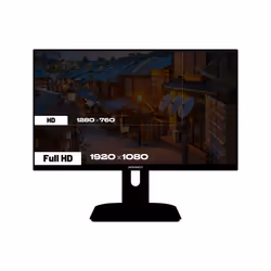 JAPANNEXT JN-IPS238FHD200F-HSP-CAMO écran plat de PC 61 cm (24") Full HD LCD Noir - Vue supplémentaire 5