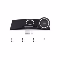 JAPANNEXT JN-IPS340UWQHD60C-C65W-HS écran plat de PC 34" UltraWide Quad HD LCD Noir, Argent - Vue supplémentaire 5
