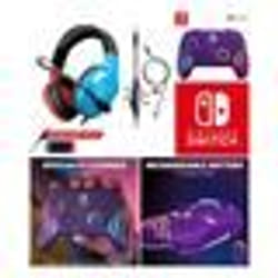 Casque Nintendo Switch - Officiel - Rouge et Bleu - Stéréo 2.0 - Sans Fil - Compatible OLED/Switch/Lite