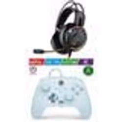 Manette et casque gamer - PowerA - Cotton Candy Blue - Filaire - Xbox Series X/S - Sous licence officielle