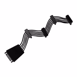 Silverstone CP06-E4 câble SATA 0,19 m Noir