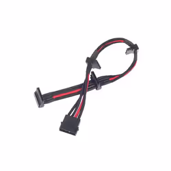 Silverstone PP07-BTSBR, 0,3 m, Molex (4-pin), Mâle, Mâle, Rouge, Noir