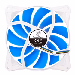 Silverstone FQ141 Boitier PC Ventilateur 14 cm Bleu, Blanc