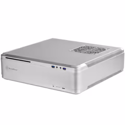 Silverstone Fortress FTZ01, Bureau, PC, Argent, Mini-DTX, Mini-ITX, Aluminium, Acier, 8,3 cm