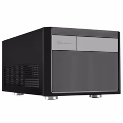 Silverstone SST-SG11B, Small Form Factor (SFF), PC, Noir, micro ATX, Mini-DTX, Mini-ITX, Synthétique ABS, Acrylique, Acier, 1 ...