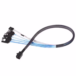 Silverstone CPS05, 0,5 m, Mini-SAS SFF-8643 36-Pin, SATA 7-Pin X 4, Mâle/Mâle, Noir, Bleu, Blanc