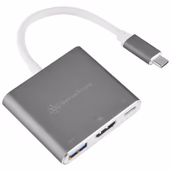 Silverstone SST-EP08C, USB 3.2 Gen 1 (3.1 Gen 1) Type-C, 100 W, 2.0a, Charbon de bois, 24 Hz, HDMI, USB 3.2 Gen 1 (3.1 Gen 1) ...