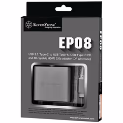 Silverstone SST-EP08C station d'accueil USB 3.2 Gen 1 (3.1 Gen 1) Type-C Charbon de bois - Vue supplémentaire 13