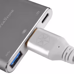 Silverstone SST-EP08C station d'accueil USB 3.2 Gen 1 (3.1 Gen 1) Type-C Charbon de bois - Vue supplémentaire 4