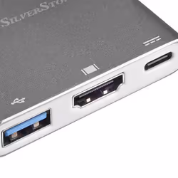 Silverstone SST-EP08C station d'accueil USB 3.2 Gen 1 (3.1 Gen 1) Type-C Charbon de bois - Vue supplémentaire 6
