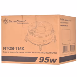 Silverstone NT08-115X Processeur Refroidisseur d'air 9,2 cm Noir, Cuivre, Argent 1 pièce(s) - Vue supplémentaire 8