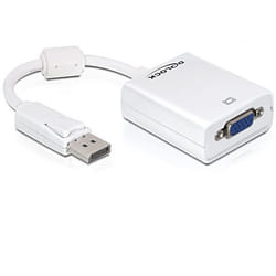 DeLOCK 61766 câble vidéo et adaptateur 0,125 m VGA (D-Sub) DisplayPort Blanc