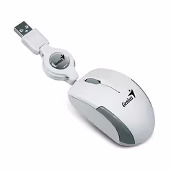 Genius Computer Technology Micro Traveler V2, Ambidextre, Optique, USB Type-A, 1000 DPI, Blanc