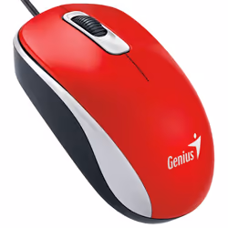 Genius Computer Technology DX-110, Ambidextre, Optique, USB Type-A, 1000 DPI, Rouge