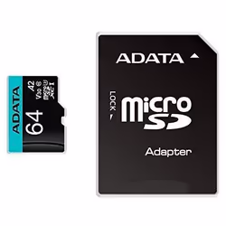 ADATA Premier Pro, 64 Go, MicroSDXC, Classe 10, UHS-I, 100 Mo/s, 80 Mo/s