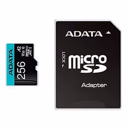 ADATA Premier Pro, 256 Go, MicroSDXC, Classe 10, UHS-I, 100 Mo/s, 80 Mo/s