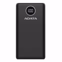 ADATA P20000QCD, 20000 mAh, Lithium Polymère (LiPo), Quick Charge 3.0, 15 W, Noir