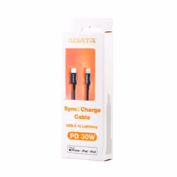 ADATA AMFICPL-1M-CBK, 1 m, Lightning, USB C, Mâle, Mâle, Noir