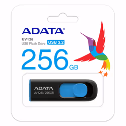 ADATA UV128 lecteur USB flash 256 Go USB Type-A 3.2 Gen 1 (3.1 Gen 1) Noir, Bleu - Vue supplémentaire 4