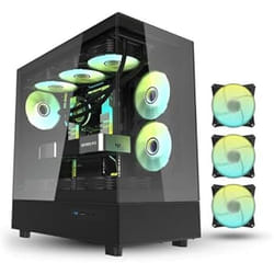 Boîtier PC Moyen Tour - AIGO - DPX90 - Verre Trempé - 3 Ventilateurs ARGB - USB Type-C