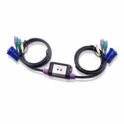 ATEN CS62A, 1,2 m, PS/2, PS/2, Multicolore, Mâle/Femelle, Mâle/Femelle