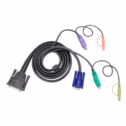 ATEN 2L-1701P, 1,8 m, PS/2, PS/2, VGA, DB-25, DB-25 Male