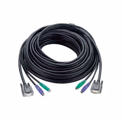 ATEN 30ft PS/2, 10 m, PS/2, PS/2, VGA, Noir, 10,2 cm