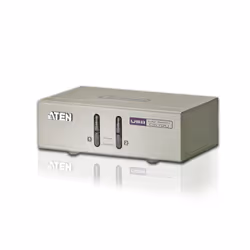 ATEN Commutateur KVM VGA/audio USB 2 ports, 2048 x 1536 pixels, QXGA, 0,142 W, Gris