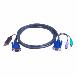 ATEN 2L5506UP, 6 m, VGA, Noir, HD-15, USB A, HD-15, 2xPS/2, Mâle/Femelle