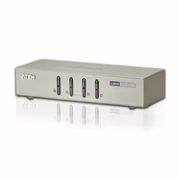 ATEN Commutateur KVM VGA/audio USB 4 ports, QXGA, 0,177 W, Gris