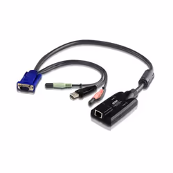 ATEN Adaptateur KVM de support virtuel VGA/audio USB, USB, USB, VGA, Multicolore, RJ-45, 1 x RJ-45