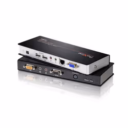 ATEN Extension KVM Cat 5 VGA/audio USB avec redressement (1280 x 1024@300m), Émetteur et récepteur, Avec fil, 300 m, Cat5, 19 ...