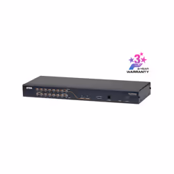 ATEN Commutateur KVM (DisplayPort, HDMI, DVI, VGA) multi-interface Cat 5 à 16 ports et 2 consoles, 1920 x 1200 pixels, Ethern ...
