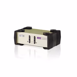ATEN Commutateur KVM VGA PS/2 USB 2 ports, 2048 x 1536 pixels, QXGA, 0,72 W, Gris clair