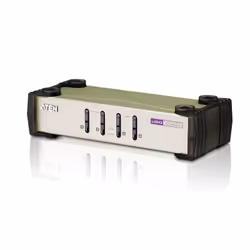 ATEN Commutateur KVM VGA PS/2 USB 4 ports, 2048 x 1536 pixels, QXGA, 0,45 W, Noir, Gris