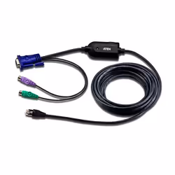 ATEN Câble adaptateur KVM VGA PS/2, PS/2, PS/2, VGA, Multicolore, RJ-45, 1 x RJ-45