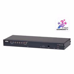 ATEN Commutateur KVM 8 ports Multi-Interface Cat 5 sur IP accès de partage 1 local/distant, 1920 x 1200 pixels, Ethernet/LAN, ...