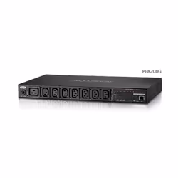 ATEN PDU écologique avec compteur de sortie et commutation 1U 8 sorties 20A/16A, Avec mesure en ligne, Commutable, 1U, horizo ...