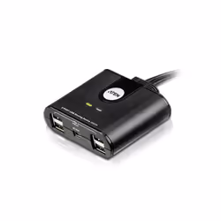 ATEN Commutateur de partage des périphériques USB 2.0 à 2 x 4 ports, Noir